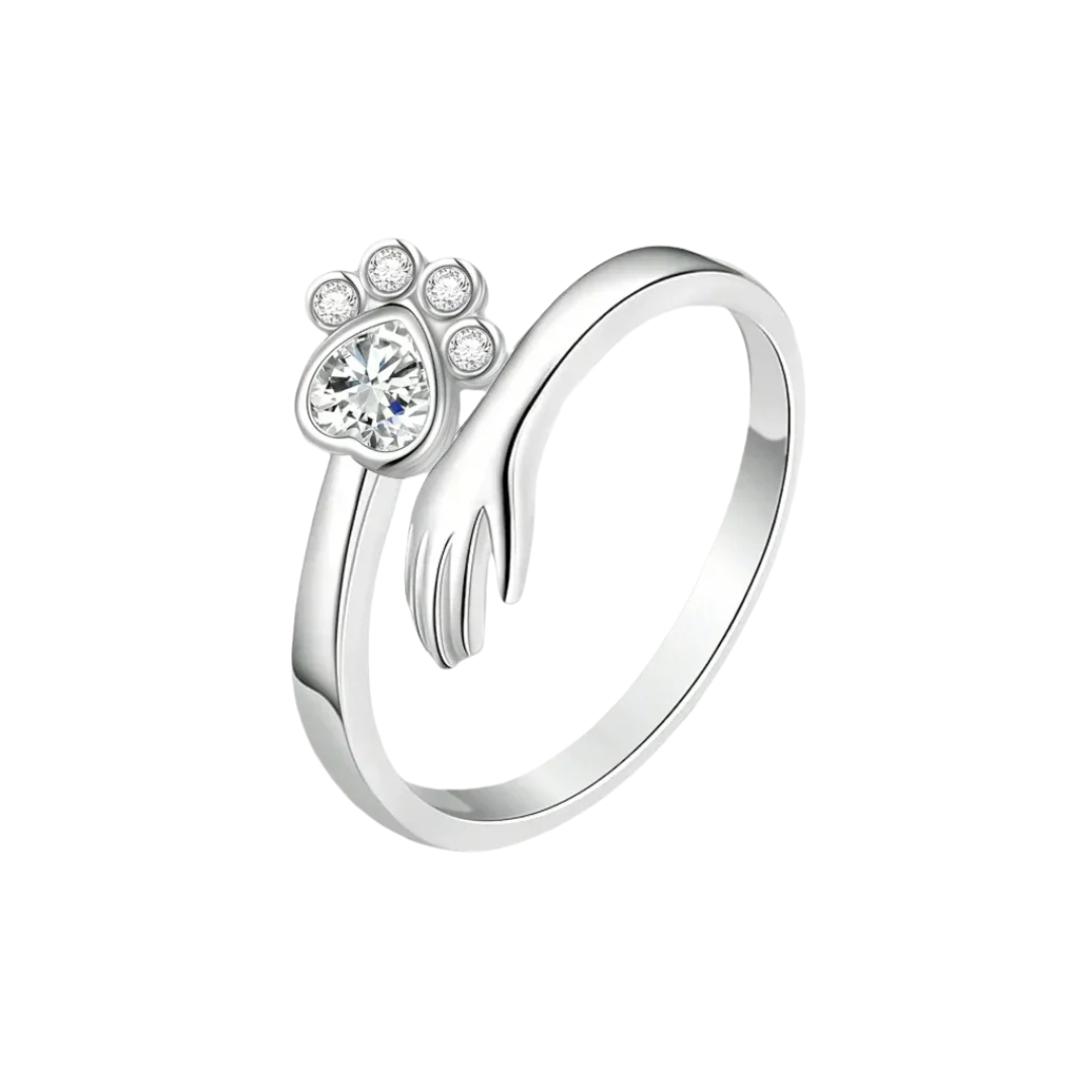Silver Hand & Paw Ring