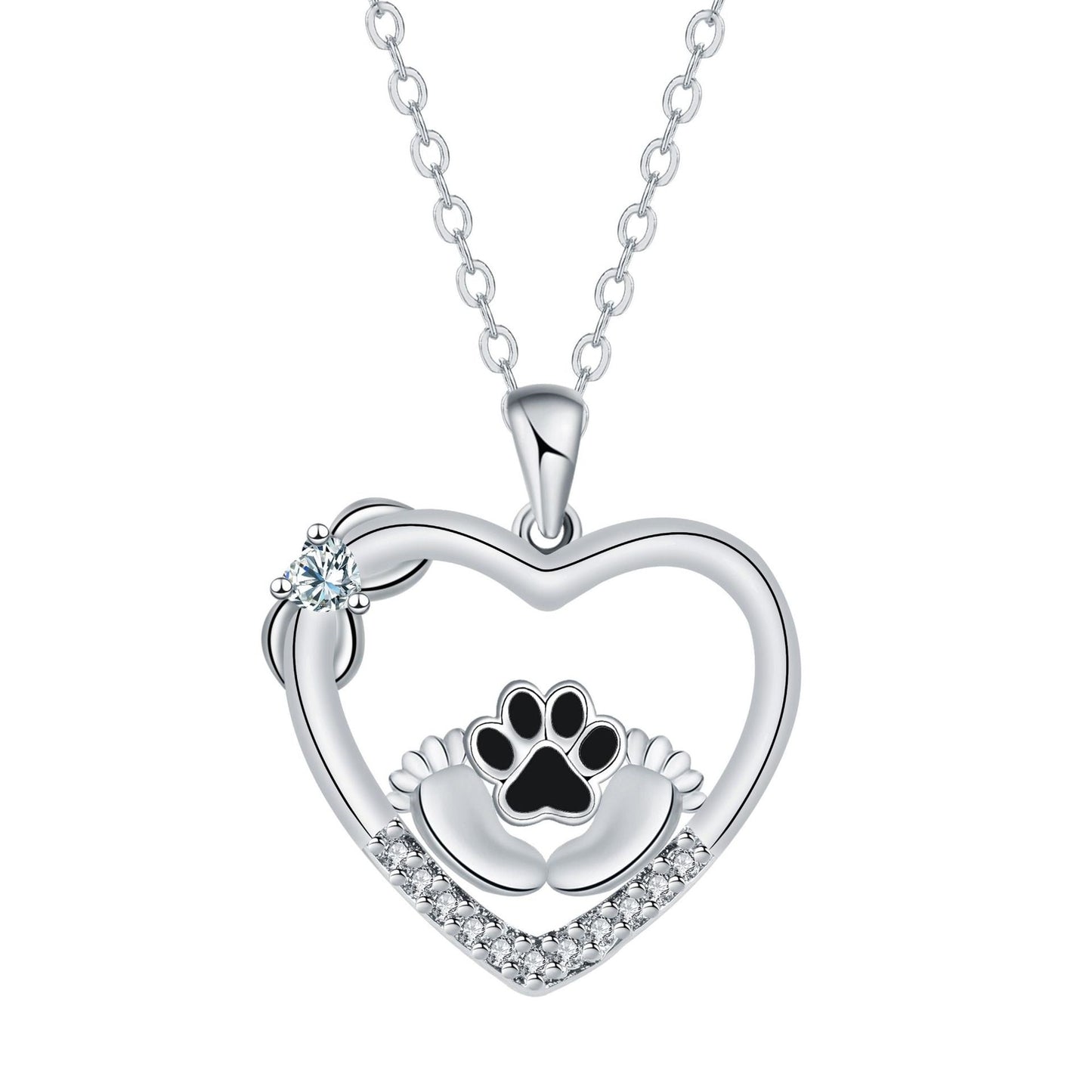 Little Feet Dog Paw Print Necklace