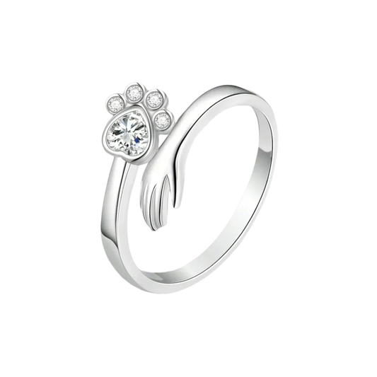 Silver Hand & Paw Ring