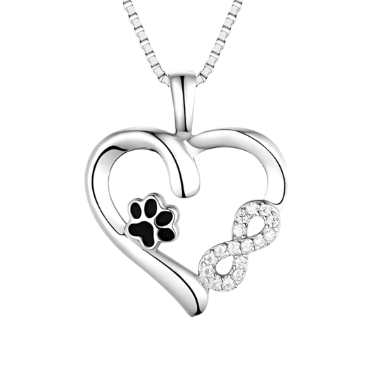 Paw & Infinity Charm Necklace