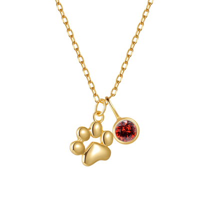Teeny Tiny Paw Necklace with Charm