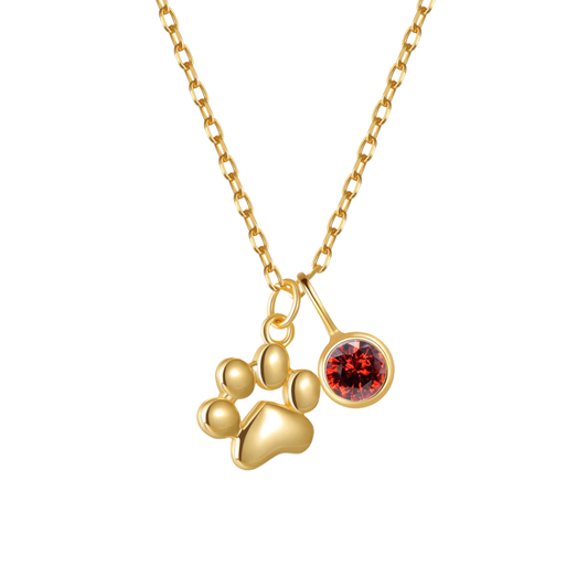 Teeny Tiny Paw Necklace with Charm