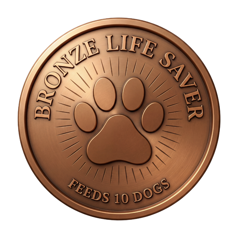 BRONZE LIFE SAVER BADGE - FEEDS 10 DOGS