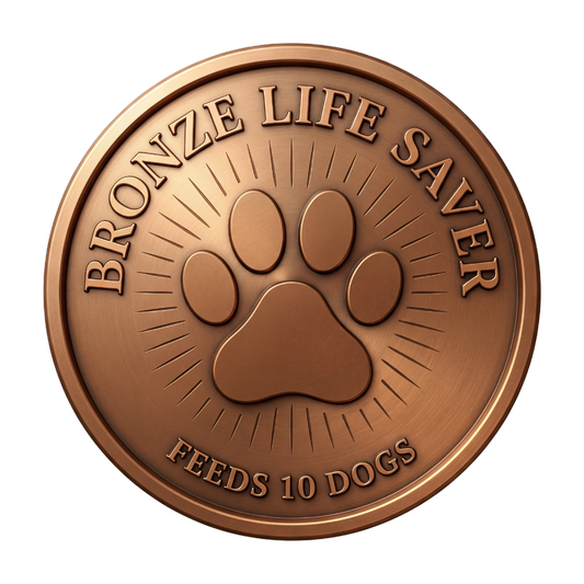 BRONZE LIFE SAVER BADGE - FEEDS 10 DOGS